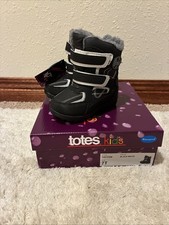 Totes Kids Tayton Black White Waterproof Winter Boots Size 7T Snow Boots New