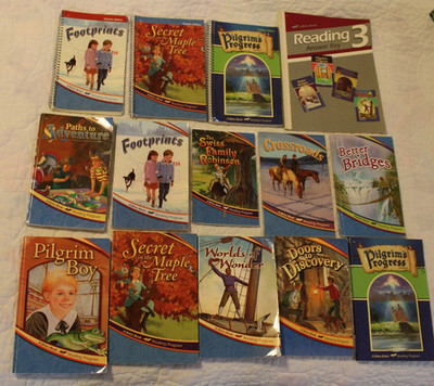 Lot of 14 Abeka 3rd grade Readers Complete Set Older Editions Some Teacher Keys
