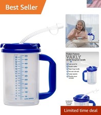 Termo de botella de agua aislado de doble pared con pajita 18 oz viaje frío caliente