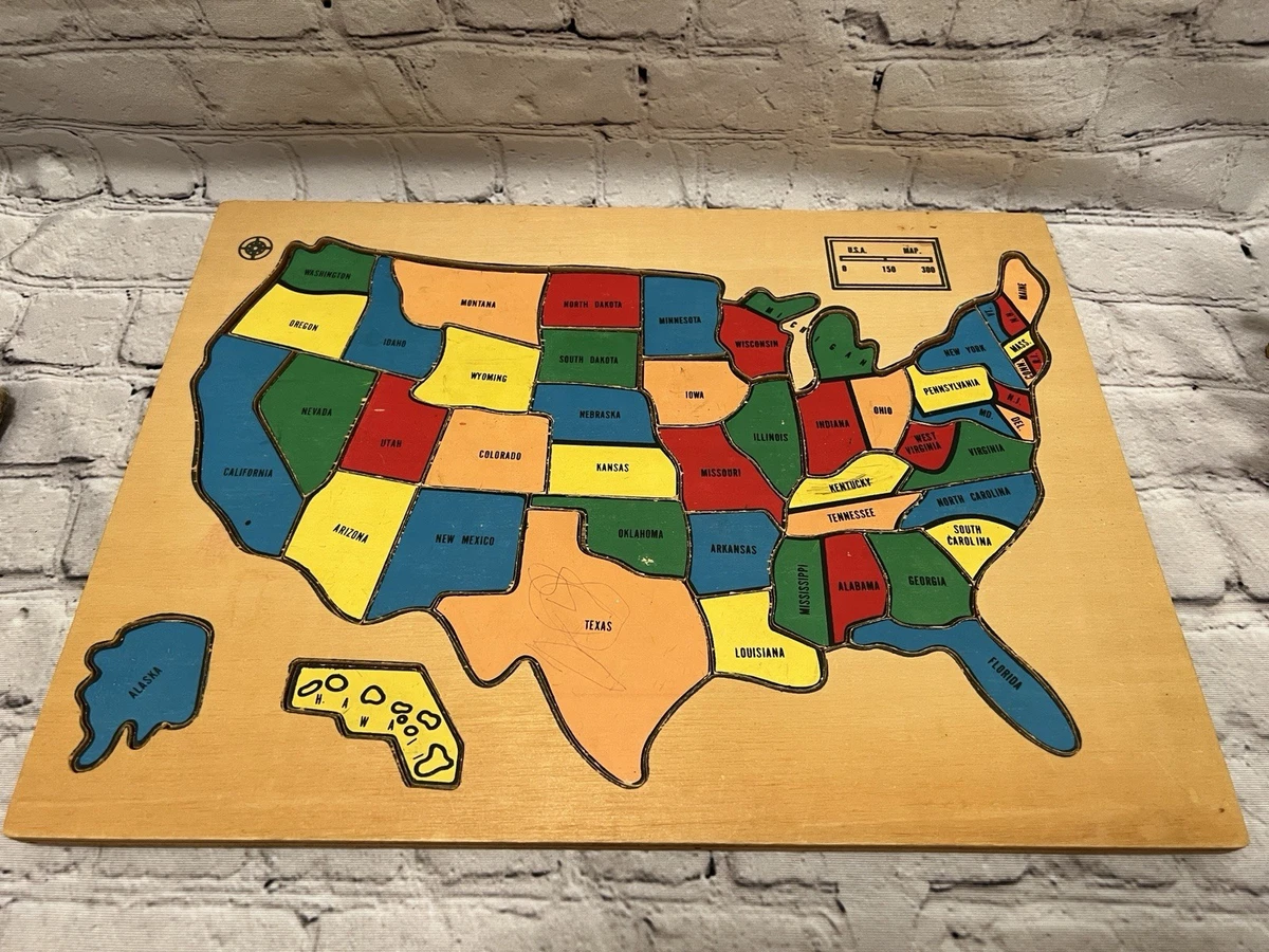 Wooden Map Vintage Puzzles for sale | eBay