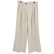 Banana Republic Linen-Blend Wide Leg Pleated Trouser in Flax Size 12