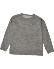 JACK WILLS Womens Oversized Sweatshirt Jumper UK 12 Medium Grey Flecked MX08