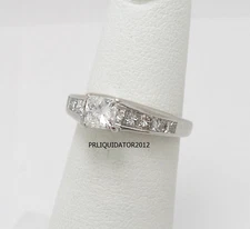 1CT Natural Princess Diamond Engagement Wedding Bridal Ring 14K White Gold