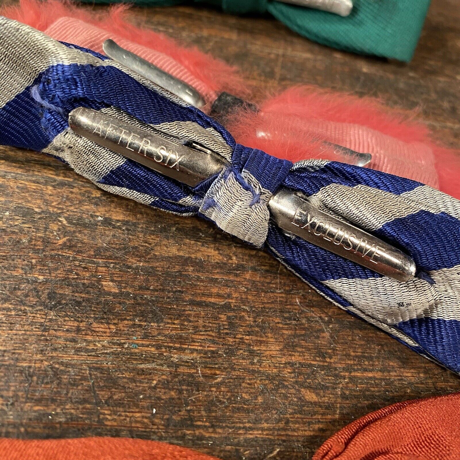 Vintage Bowtie Necktie Lot (4) Clip-On Grip Tite … - image 4
