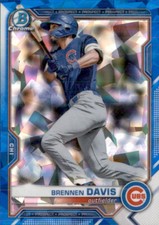 2021 BOWMAN DRAFT CHROME SAPPHIRE CHICAGO CUBS - BRENNEN DAVIS #BDC-124