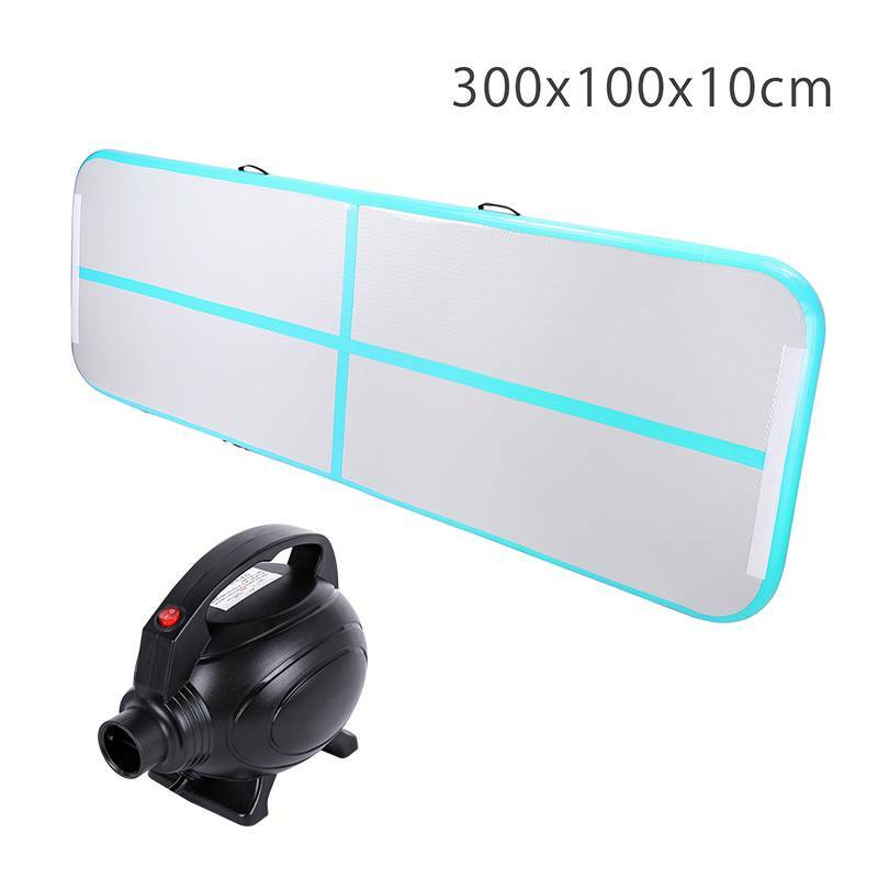 Alfombra de gimnasia de aire 3 m estera de pista tumbling inflable estera de gimnasia con bomba eléctrica