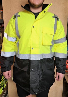 Class 3 Reflective High Visibility Waterproof Parka Safety Jacket