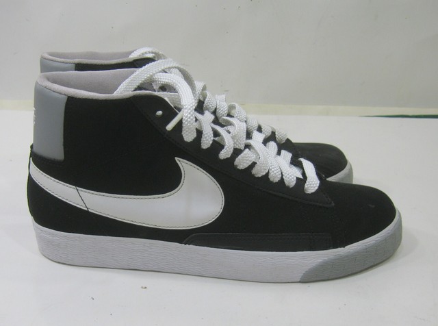 nike blazer high black and white