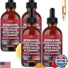 Berberine with Ceylon Cinnamon Supplement Liquid Drops  Bitter Melon Extract