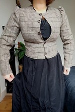 Vintage Laura Ashley Made In Wales Carno 60s 70s Tweed Blazer Wool Size M S