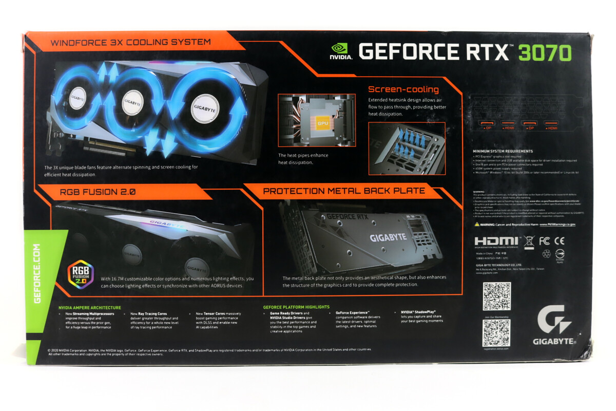 GIGABYTE RTX3070 ジャンク Gigabyte GeForce RTX 3070 Gaming OC GPU w/Box | 1yr Warranty