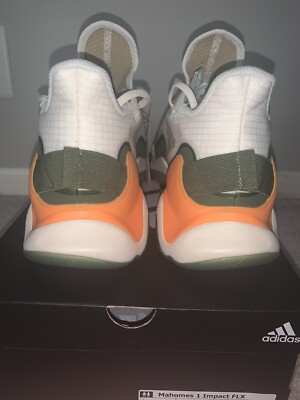 Adidas Patrick Mahomes 1 Impact FLX Khaki Pine Orange Cross Training Shoes 11.5 ADIDAS MENS PATRICK MAHOMES IMPACT FLX 1 TRAINING SHOES SIZE  main image 4