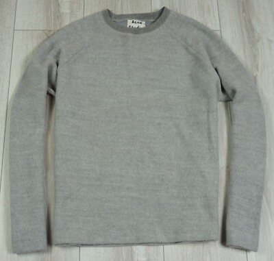 ACNE STUDIOS CASSIE B FL Polar Fleece Grau Pullover Pulli Wollmischung Gr. XS