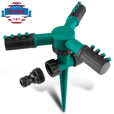 360° Auto Lawn Sprinklers Rotating Spray Grass Watering Garden Irrigation System