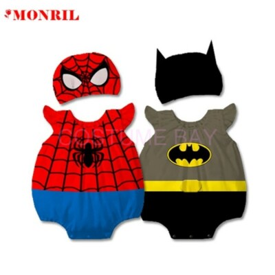 Kids Baby Romper Boys Girls Animal Cattoon Costume Bodysuit Outfit Cloth Set Hat