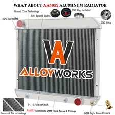 4 Row Radiator For 1963-1966 Chevy C/K 10 20 30 Pickup GMC 1000 1500 2500 CC284