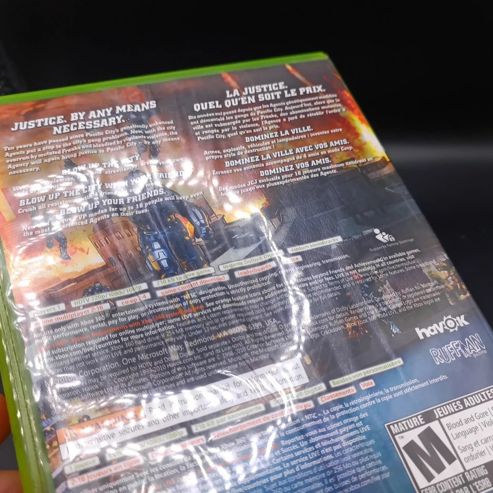 Crackdown 2 (Microsoft Xbox 360, 2010) CIB Complete *Water Damaged Cover Art* - Image 3 of 4