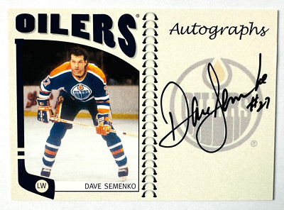 2004-05 In the Game Dave Semenko AUTO Card #A-DSE NHL Franchises Oilers Legend!