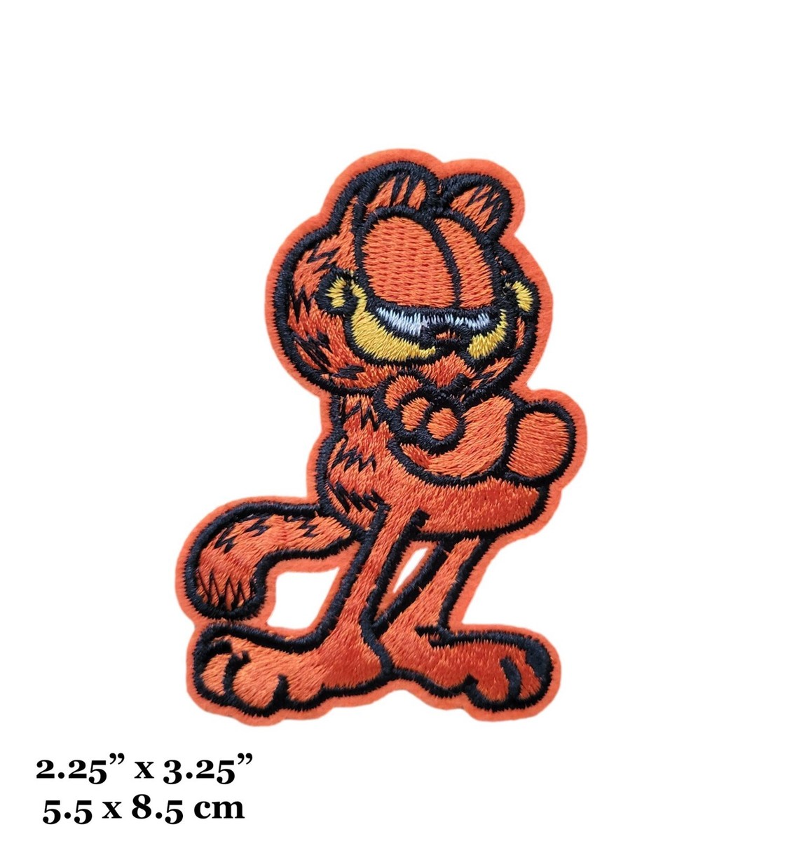 Garfield Patch Cat Embroidered Badge Iron Sew On Clothes Bag Embroidery Applique