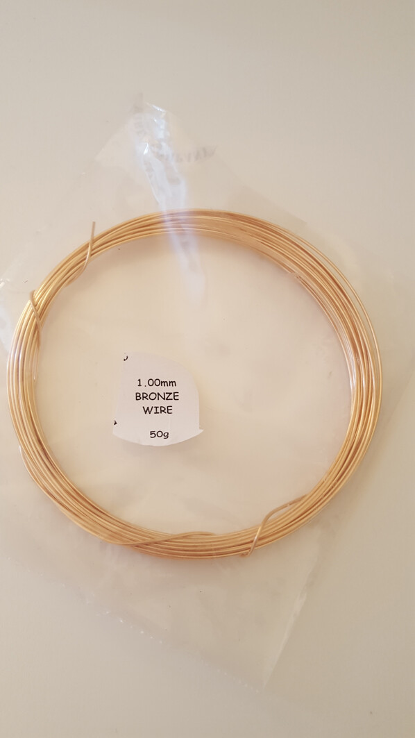 Bronze Wire in Coil, 1.0 mm dia x 50 gram coil.