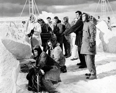 Rock Hudson as Commander James Ferraday and Ernest Borgnine as Bor- Old Photo