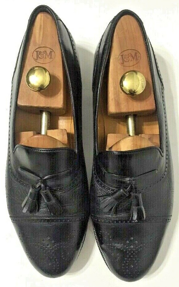 Mezlan Havana Loafers Shoes Tassel Slip On Cap Toe Black  display picture 2