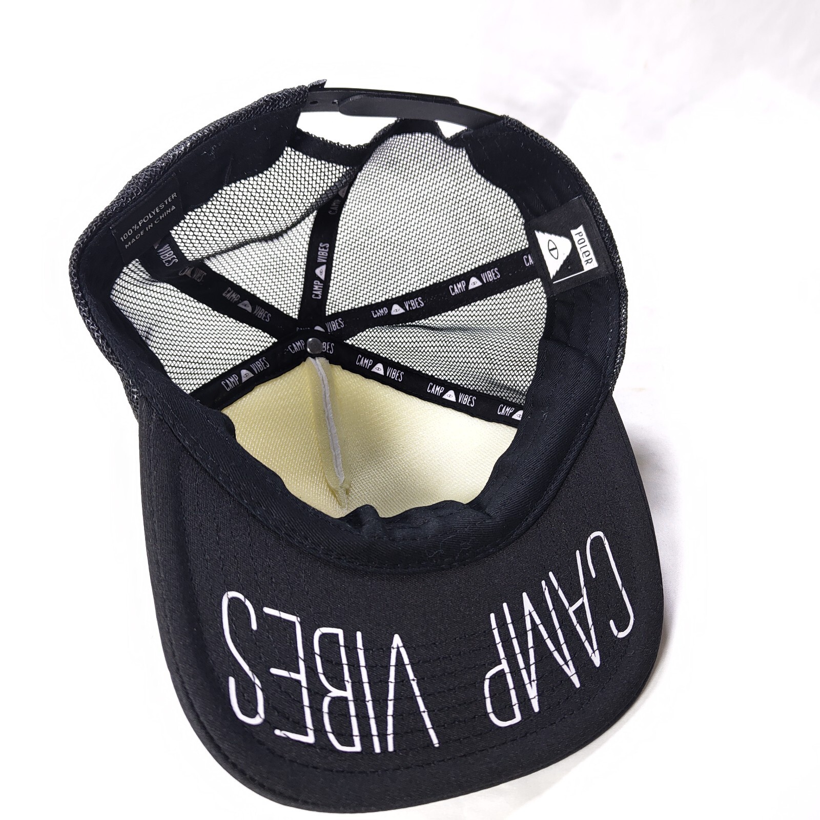 Poler Summit Trucker Hat Cap Snap Back Black Whit… - image 3