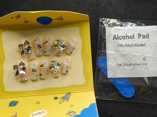 10pc Set Abstract art | Reusable Press On Nails | False nails | Gel nails - 第 1/13 張圖片