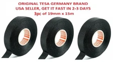 3 x Tesa Original Isoband 51608 15m X 19mm Adhesive Wiring Loom Cloth Tape  NEW 