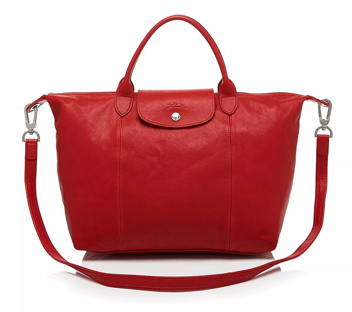 Review: Longchamp Le Pilage Cuir Crossbody in Cherry Colour