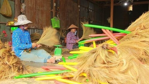 2 Packs 40" Vietnamese Straw Indoor Brooms for Sweeping, Cleaning Home Decor - 第 8/8 張圖片