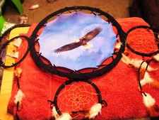 DREAMCATCHER WITH A PICTURE OF AN EAGLE 3 