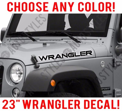 Jeep WRANGLER Hood Decals Stickers Graphics Rubicon TJ JK CJ YJ 2-23" Jeep WRANGLER Hood Decals Stickers Graphics Rubicon TJ JK CJ YJ 2-23"