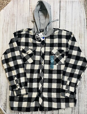 Mountain Expeditions Mens XXL Hooded Shirt Flannel Long Sleeve Checkered  (NWT)
