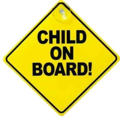 1 Kind an Bord Autoschilder | Kind Kinder Fenster Saugnapf Sicherheitswarnung