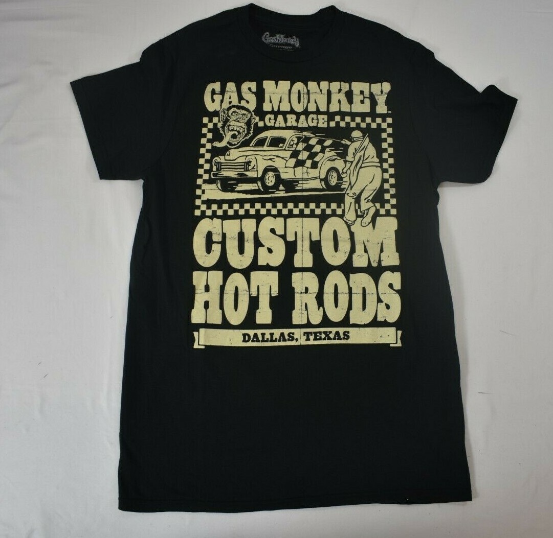 Gas Monkey Garage Mens Custom Hot Rods Dallas, Texas Black Tee
