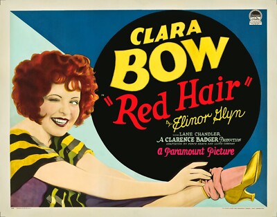 ''RED HAIR'' (1928) half sheet style A - 22''x28'' Clara Bow comedy movie poster!!!