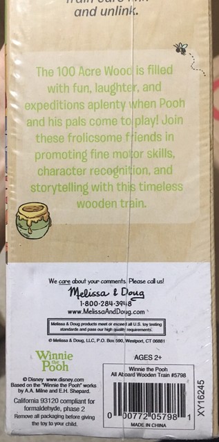 winnie the pooh wooden train