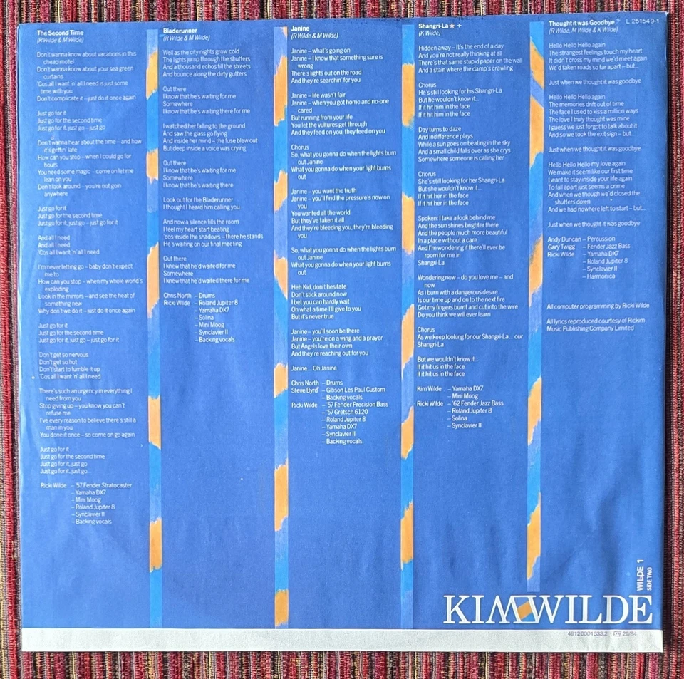 KIM WILDE - TEASES AND DARES RARE 1984 SPAIN PROMO LP, MINT - Image 3 of 4