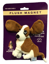 Hush Puppies Basset Hound Puppy Dog Magnet Plush Vintage Fun Collectible NEW 5"