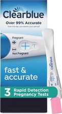 Clearblue Rapid Detection Pregnancy Test, 3 Count Pack of 1 , White and Blue