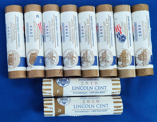 2009 2010 Lincoln Penny Rolls LP 1 LP 5