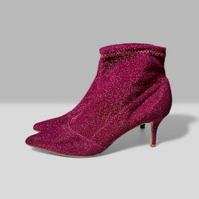  Charles by Charles David Amstel Bootie in Fuchsia Glitter Women's Size 6.