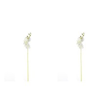 2 Pack Kunstpflanze Orchidee Kunstblumen Weiß Künstliche Orchideen