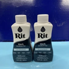 2X Rit, All Purpose Liquid Dye, Black, Azabache 8 Fl Oz - Free Shipping