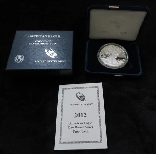 2012-W American Silver Eagle Proof * With Box and COA * 1 Ounce Silver