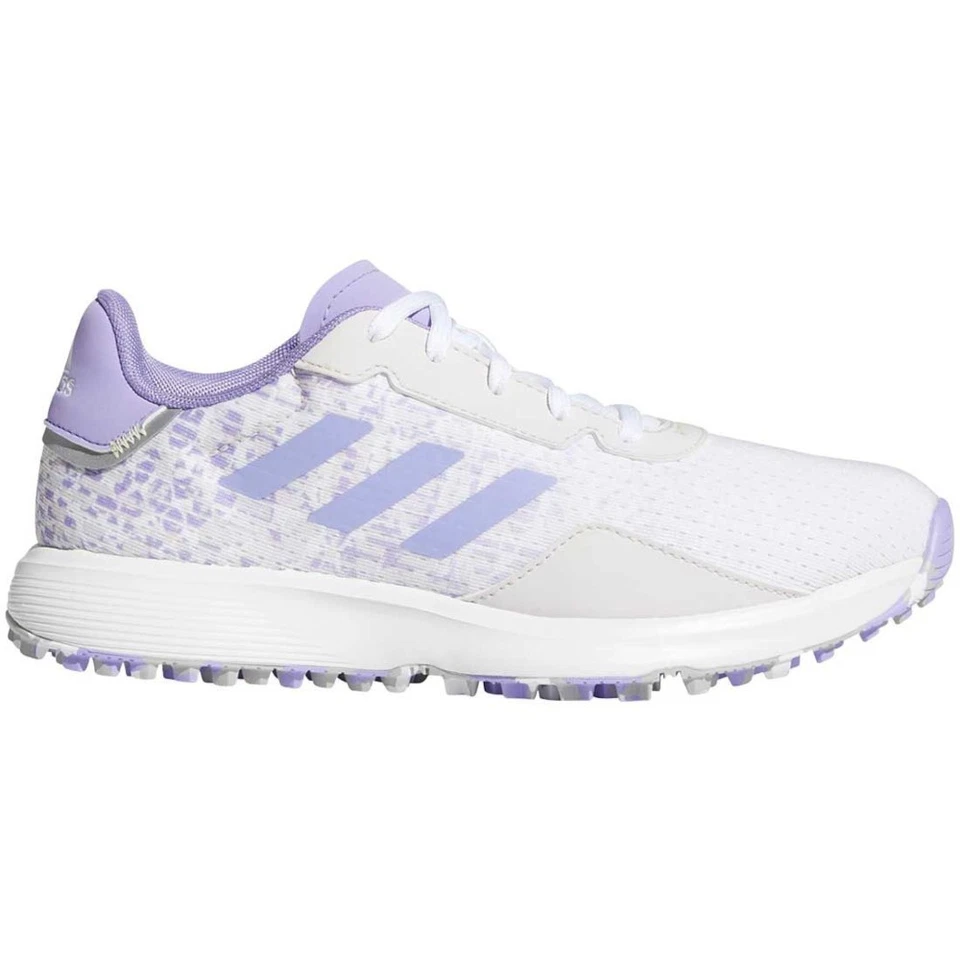 NEW Youth Adidas S2G Spikeless Junior Golf Shoes White / Light Purple - Pick