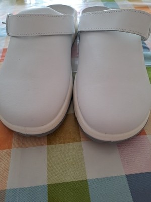 Abeba Arbeitsschuhe CLOGS  WEIß  Größe  43