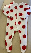 Baby Infant Girls Boys Unisex Cute Happy Tomatoes Babygrow Sleepsuit, 0-3 Months