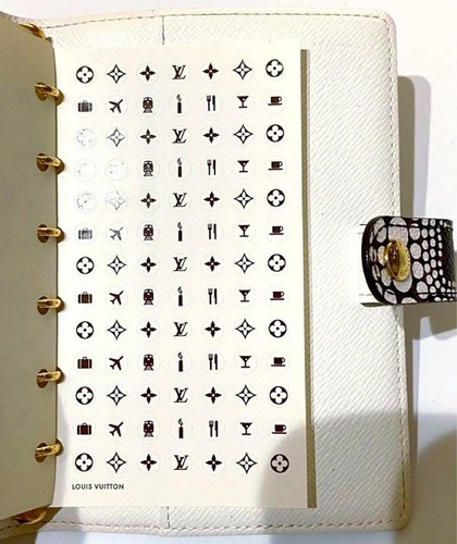 LOUIS VUITTON Yayoi Kusama Pumpkin Dot Agenda PM Notebook Cover White R21131 - Picture 8 of 10